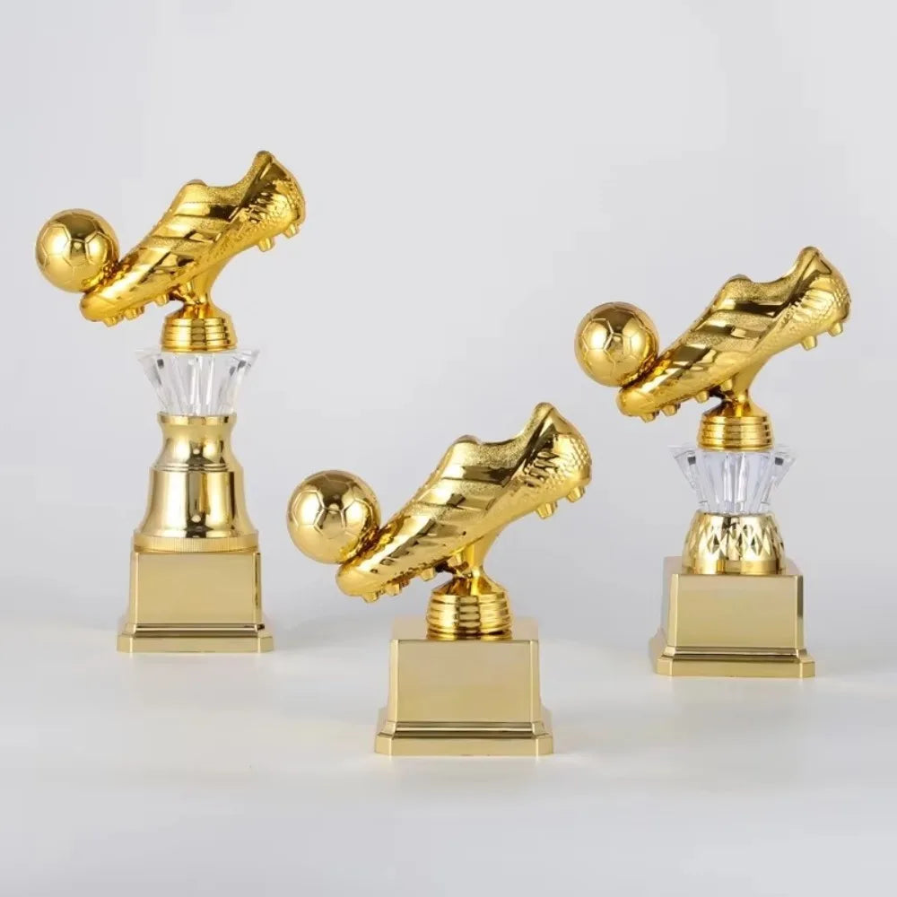 Youth Sports Golden Boot Award Trophy Football Match Plastics Soccer Fan Club Souvenir Cup Competition Honor Handicraft Football
