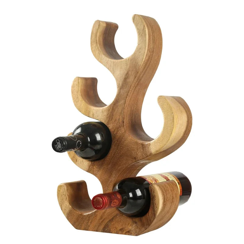 Coral Wood Wine Rack