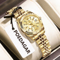 Women's Luxury Quartz Watch – Waterproof Luminous Stainless Steel Ladies Wristwatch