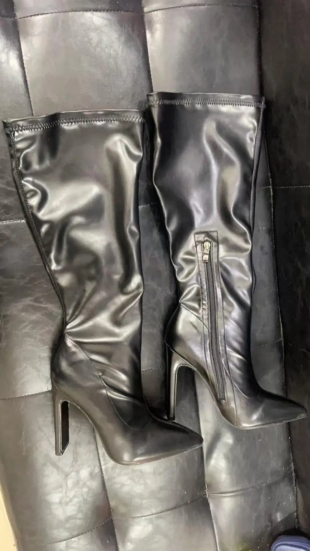 Winter New Fashion Knee-High Boots Women Pointed Toe Elegant Thin High Heel Casual Ladies Pumps Shoes Long Botas Mujer
