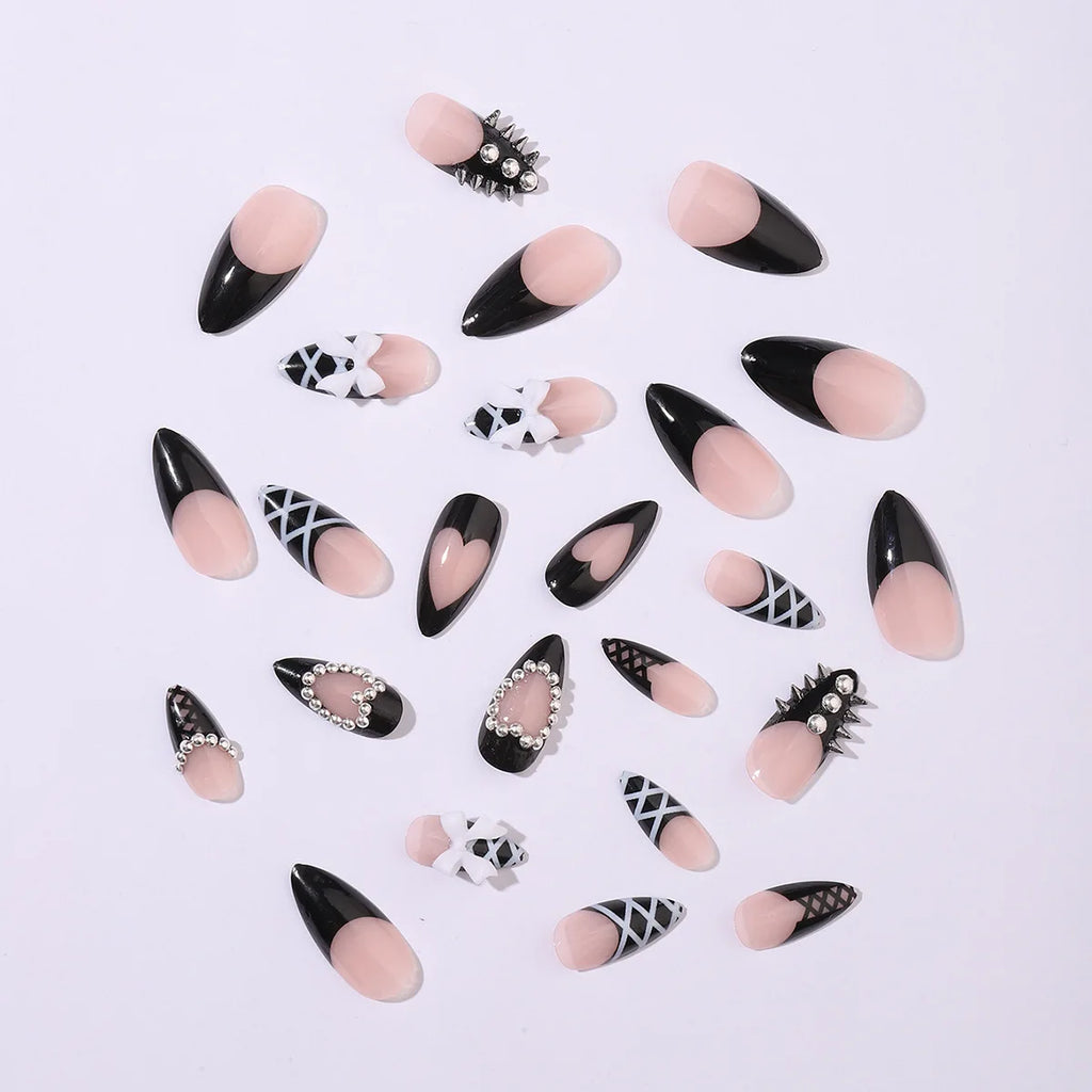 Gothic Bat Press-On Nails | 24pcs Reusable Acrylic | Halloween & Everyday