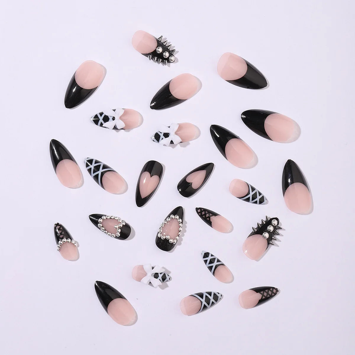Gothic Bat Press-On Nails | 24pcs Reusable Acrylic | Halloween & Everyday