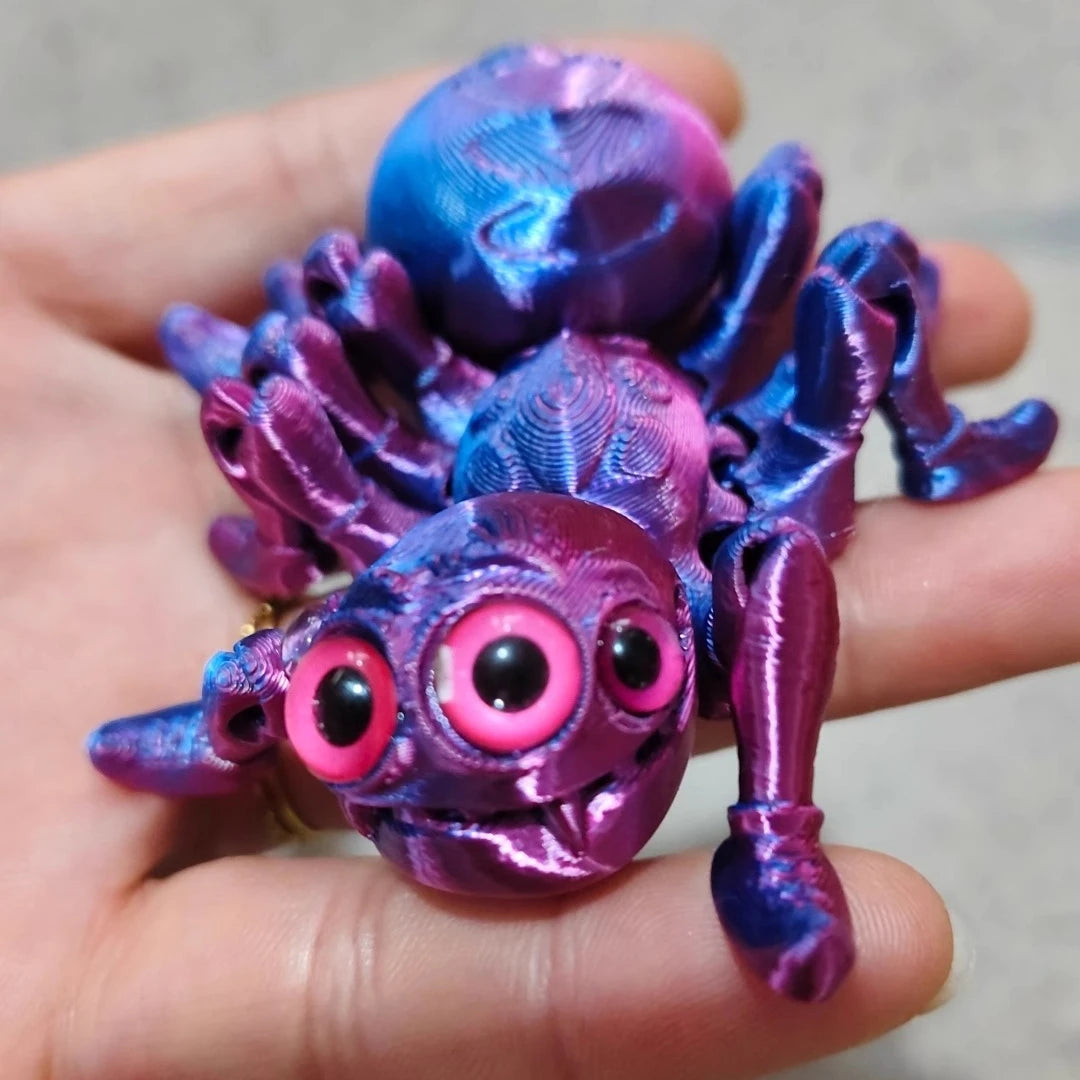 3D Printed Spider, Articulated 3D Animals,Relief Stress Fidget Toys, Desktop Pet Halloween Surprise Gift for Home Office Décor