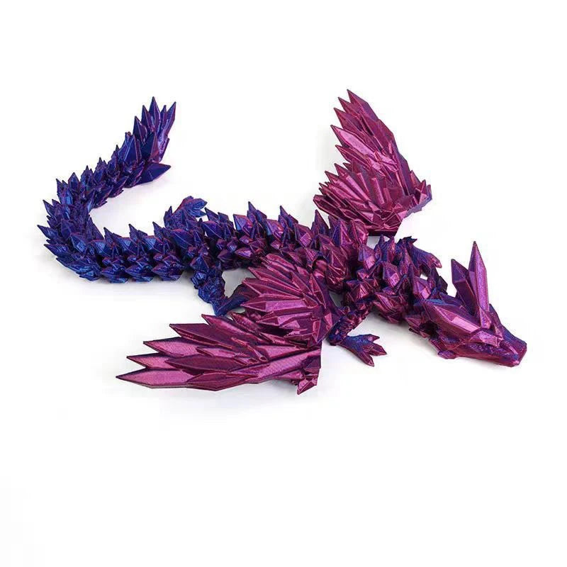 3D Printed Dinosaur Movable Echinosaurus Figurine Dragons Bone Model Desktop Craft Ornament Creative Novelty Gifts for Kids