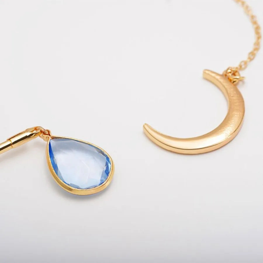 Women's Moon Pendants Necklace Cubic Zirconia Engagement Jewelry Gifts