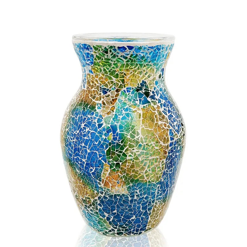 Bohemian Mosaic Glass Vases