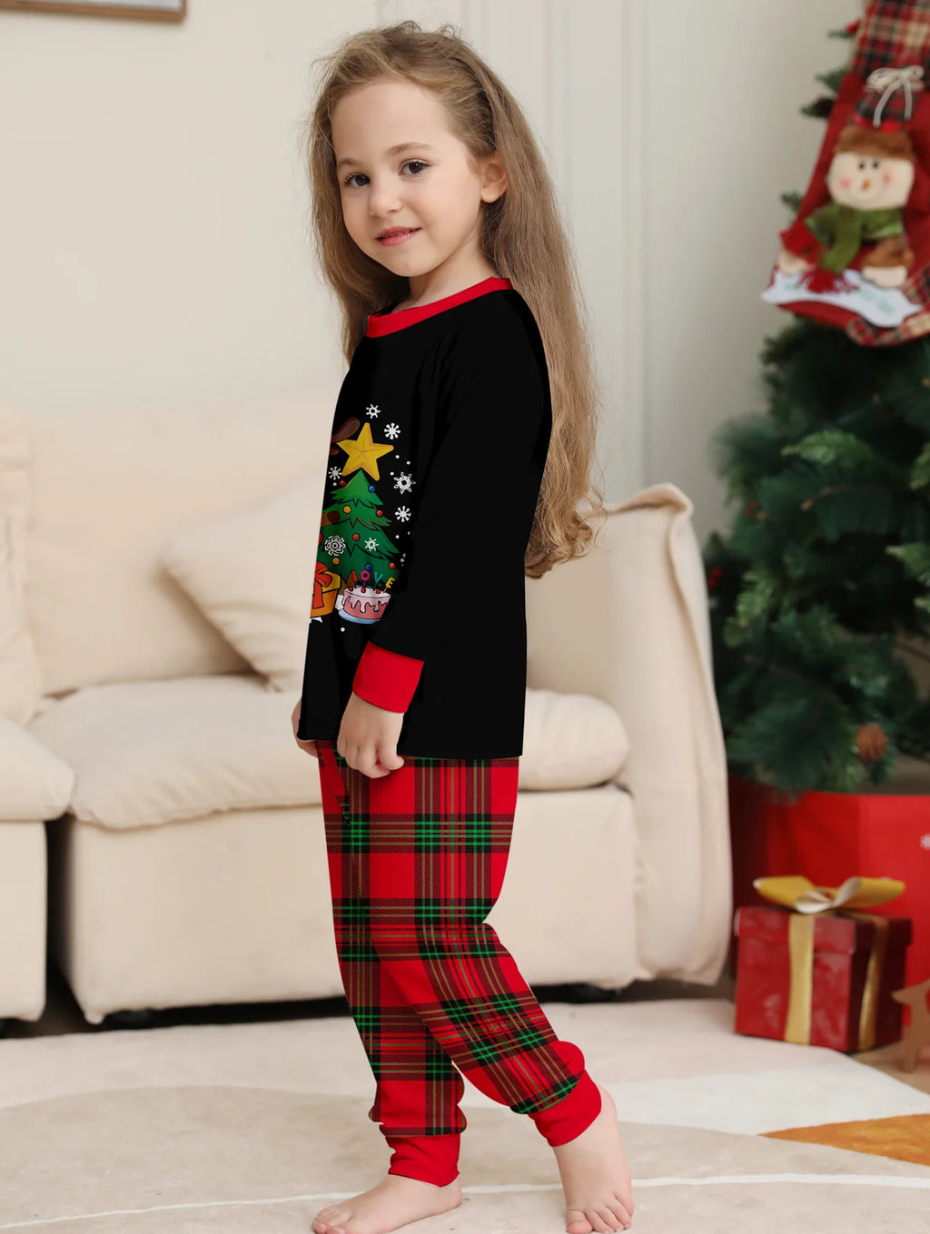 2025 Christmas Outfit Pajamas Family Matching Adult Kids News Xmas Pyjamas Clothes Set Baby Rompers Casual Sleepwear Family Look