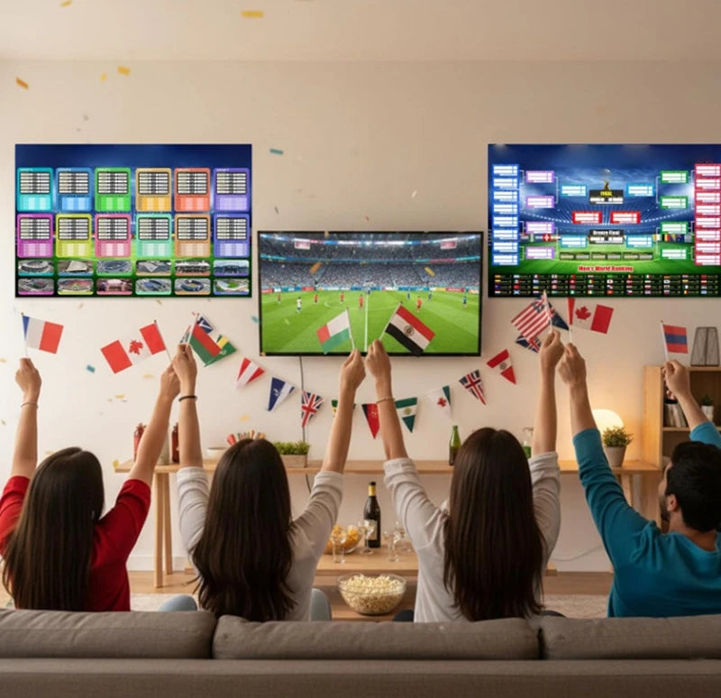 2026 Football Match HD Print Commemorative Poster Wall Art Sports Fan Collection Souvenir for Football Lovers Bedroom Room Decor