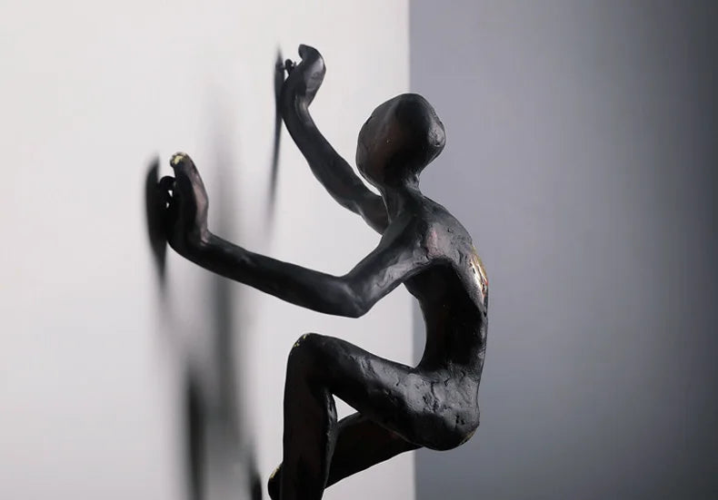 Retro Rock Climbing Character Wall Decoration Pendant Nordic Modern Living Room Bar Background Crafts