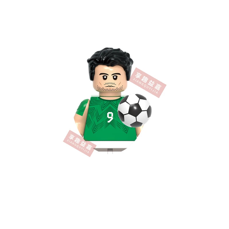 2026 NEW World Famous Football Players Figurine Messi Ronaldo Neymar Lewandowski Mini Action Building Block Model Toy Kids Gifts