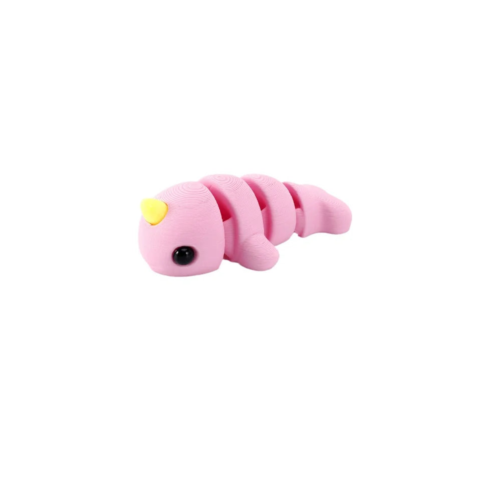 3D Printed Marine Animals Multi-Joint Rotatable Fidget Toys Office Desktop Ornament Home Decor Animal Model Figurine Car Decor