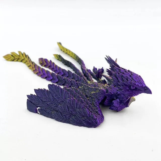 3D Printed Long Tail Phoenix Simulation Animal Model: Joint Movable Design – Perfect as Home Ornament & Engaging Children’s Toy