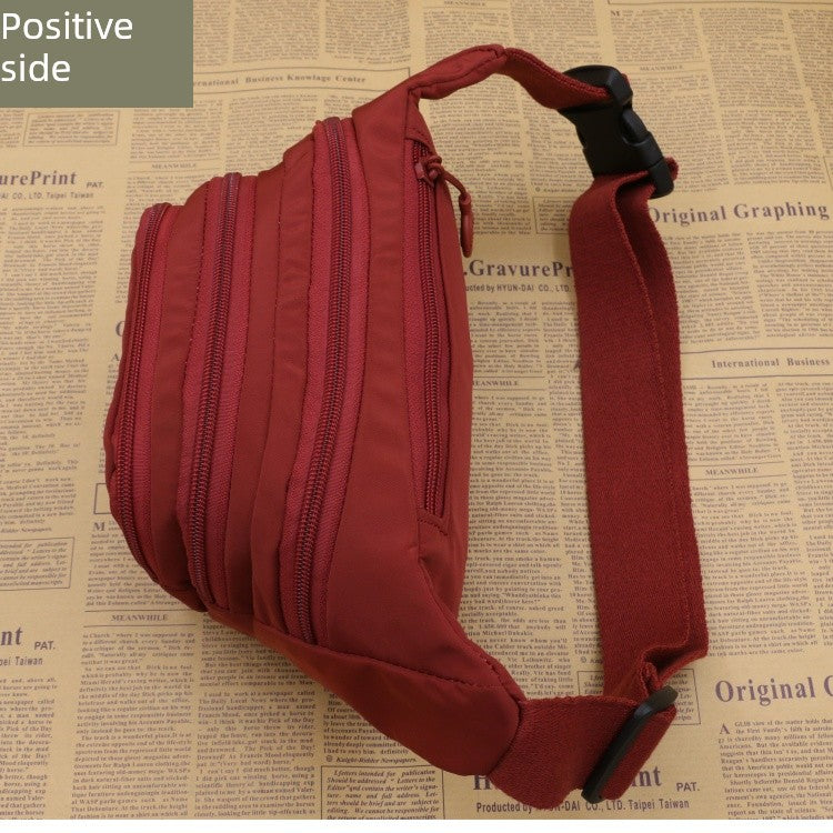 Unisex Waist Bag Multi-Functional Large Capacity Water Repellent Outdoor Sports Mobile Phone Wallet Oxford Cloth Cashier Bag