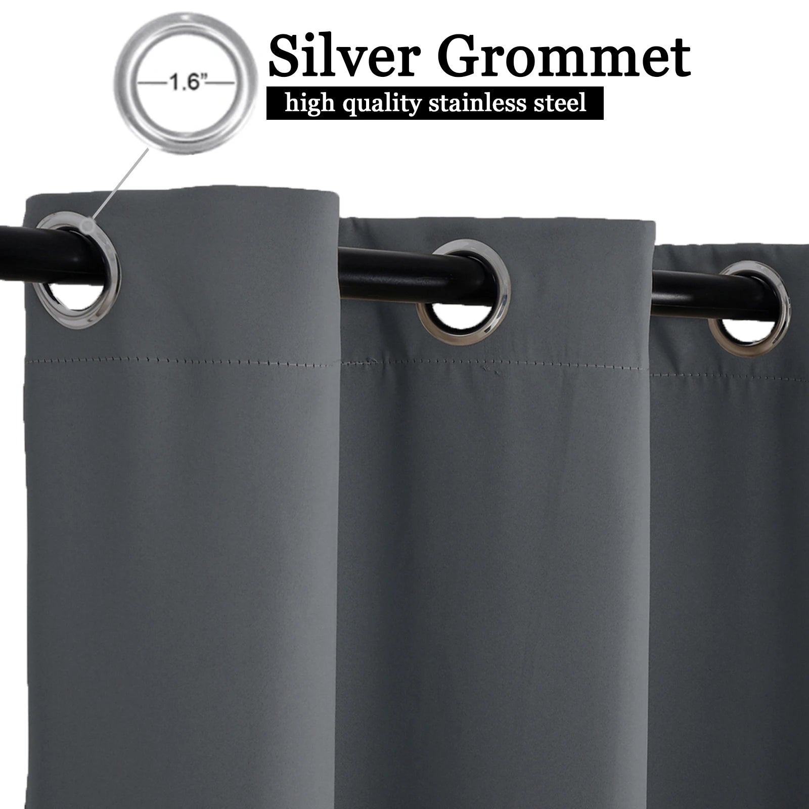 Patio Outdoor Curtain Waterproof Thermal Insulated Double Grommets Sun Block Windproof Window Curtains For Garden Drapes Porch