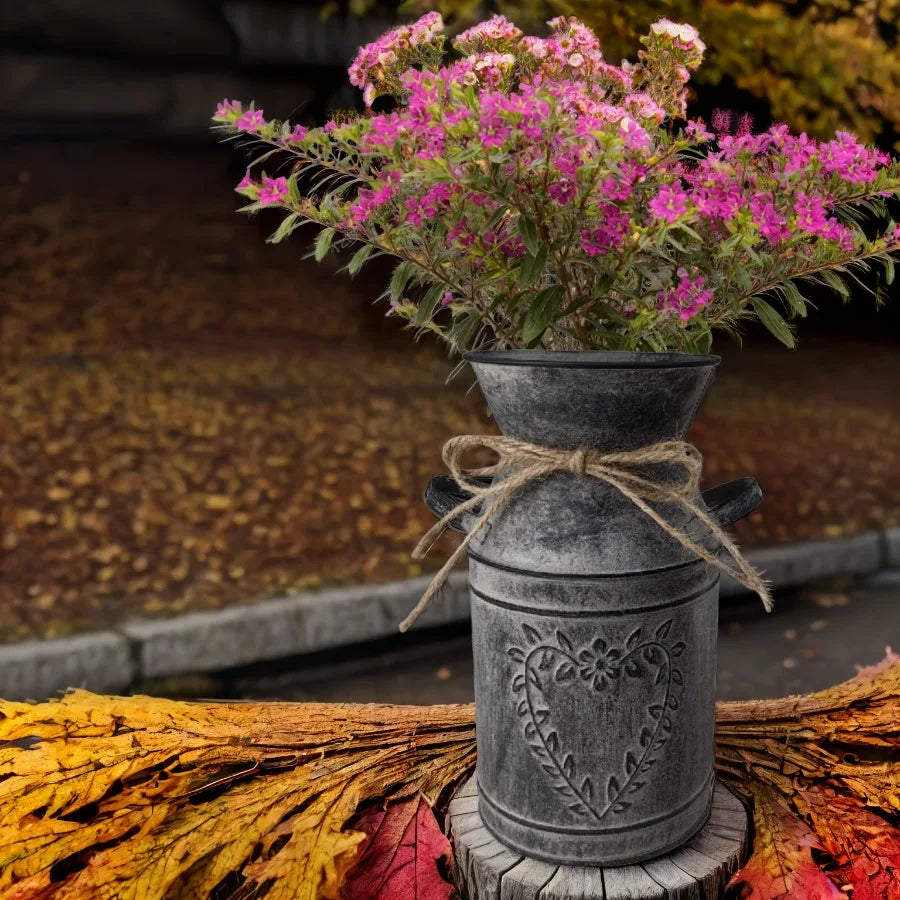 Vintage Metal Ribbon Countryside Bow- Freestanding Decorative Vase