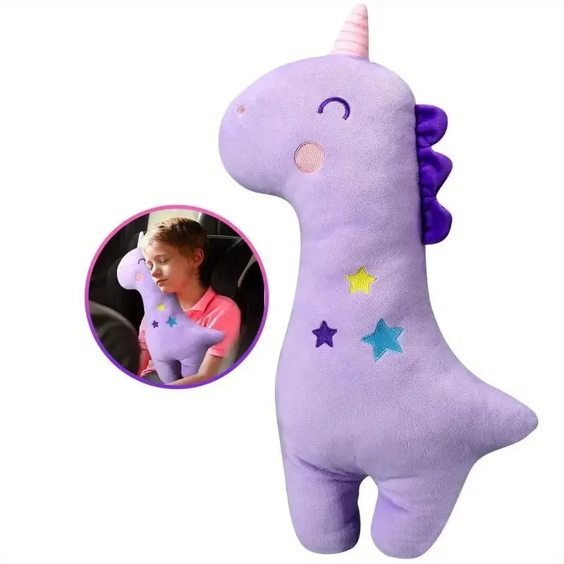 Car Safety Belt Cover Baby Seat Belt Protector Neck Cushion Sleeping Head Support Unicorn Cute Pillow Belt For Children Girl Boy