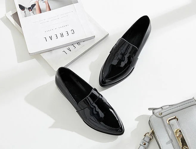 Shoes for Women 2025 Pointed Toe Ladies Summer Footwear Low Heel Elegant Black Moccasins Formal Korean Style Chic Point Lastest