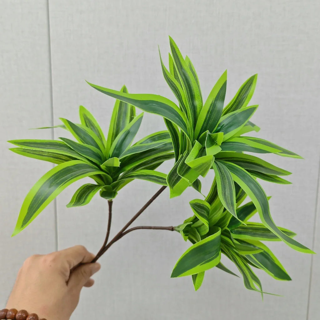 Artificial Palm Plants Tree Plastic Bamboo Branch Tropical Potted Plants