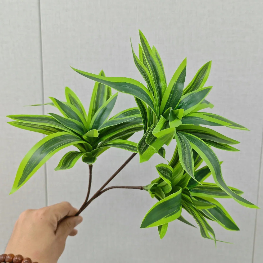Artificial Palm Plants Tree Plastic Bamboo Branch Tropical Potted Plants
