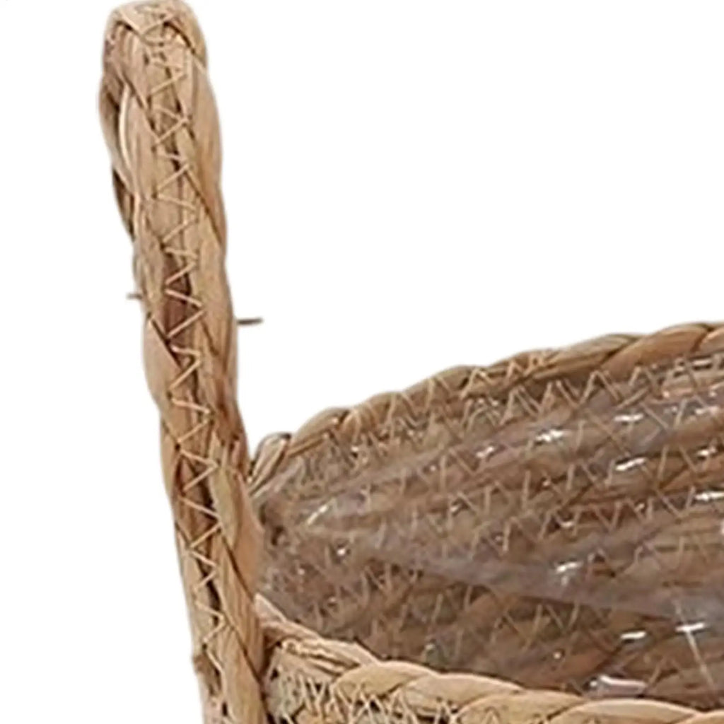 Plant Basket Straw Vase Decoration With Handle Plant