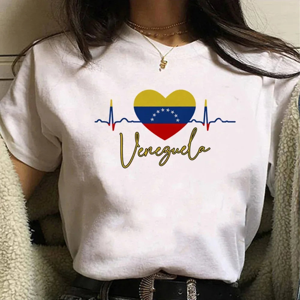 Venezuela t shirt women manga graphic t-shirts female streetwear funny clothing summer fashion casual short sleeve tops
