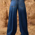 Vintage High Waist Baggy Wide Leg Jeans Casual Loose Denim Trousers