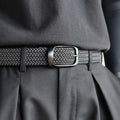Weaving Belt Men's Fashionable Belt for Young Adults Casual Multifunctional Canvas Pants Belt with Elastic Golf Studs Fabric Lea
