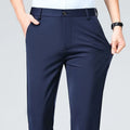 Mens Formal Dress Pants  Business Casual Suit Pants Black Navy Elastic Wrinkle Resistant  Long Pants Daily Work Pants