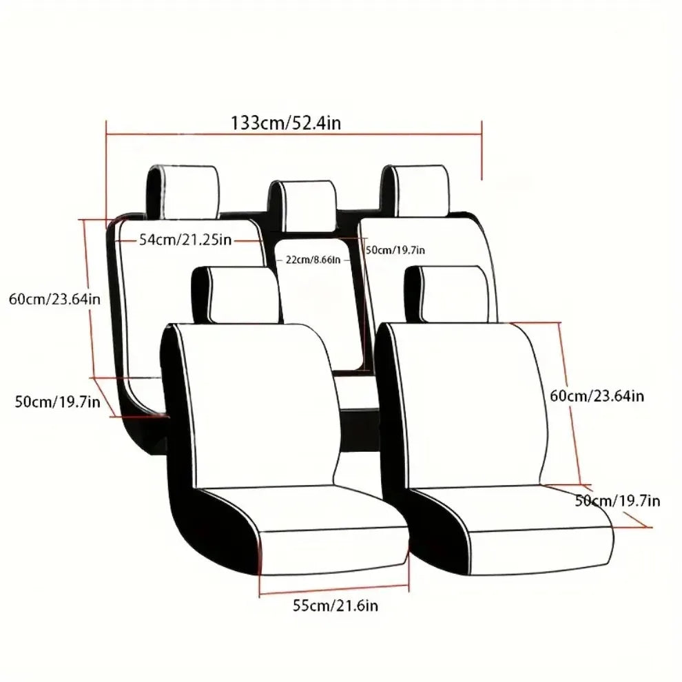 Car Seat Cover Premium Waterproof Faux Leather Cushion Universal Accessories Fit SUV Truck Sedan Automotive Vehicle