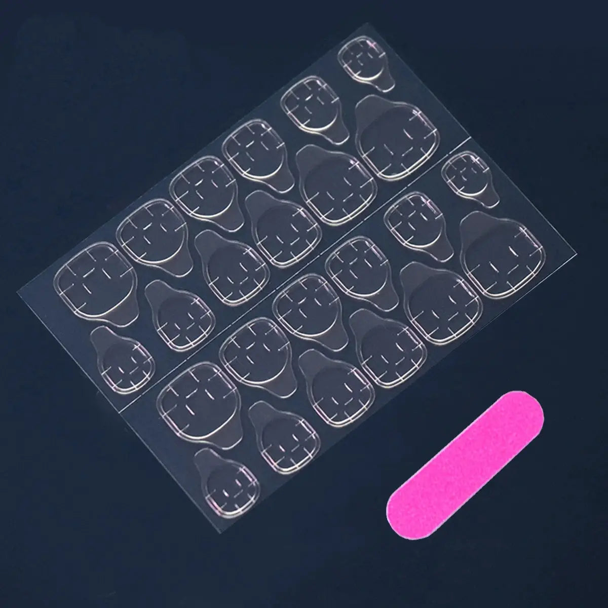 24 PCs Fake Nails with 1 Nail Glue and 1 Nail File