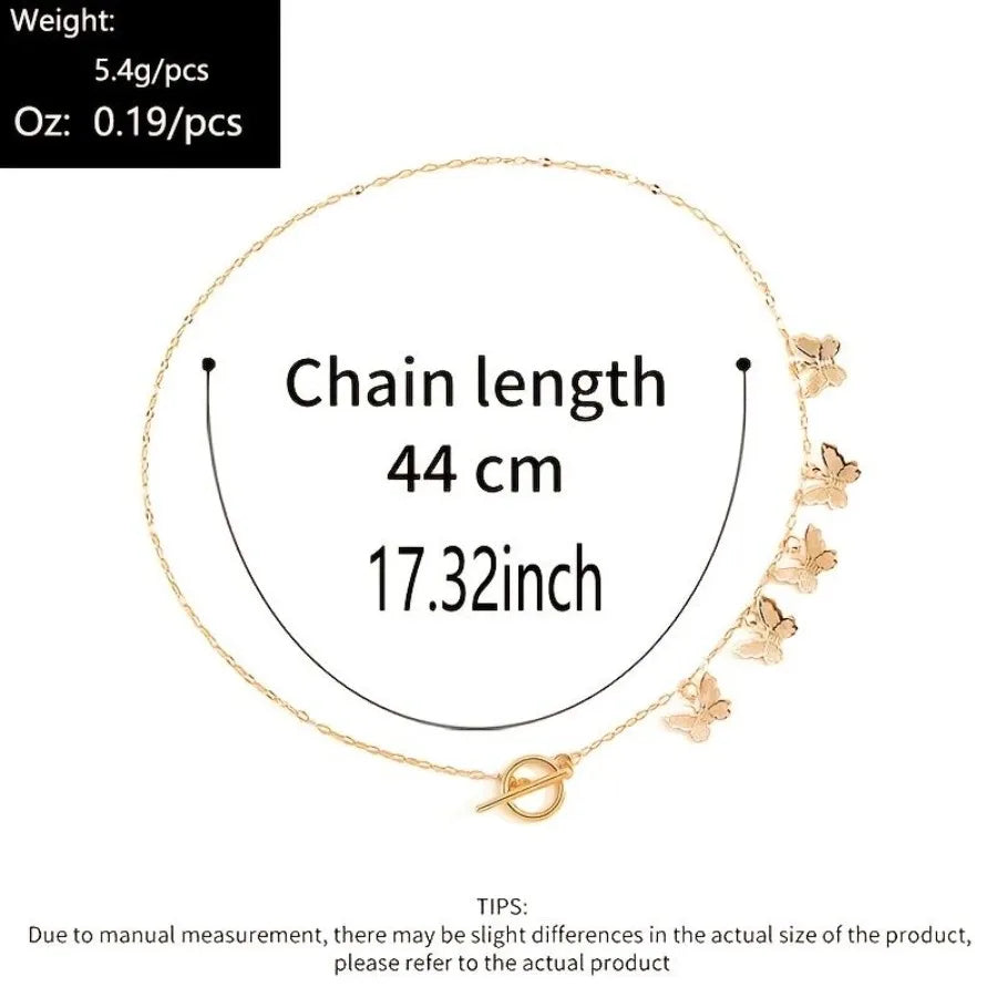 Butterfly Yshaped Adjustable Necklace Elegant Jewelry Party Banquet Wedding Wear For Women Girls Gift