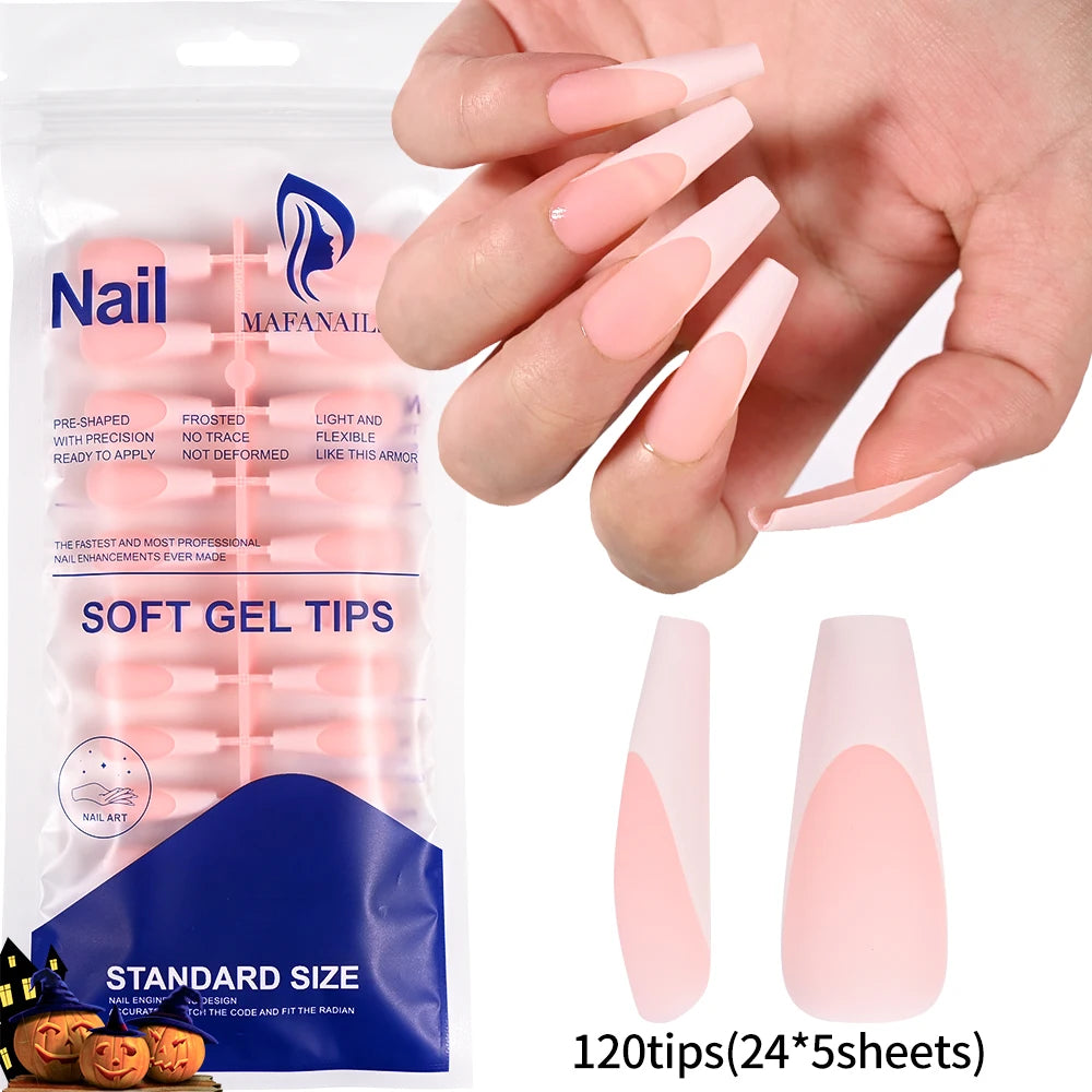 100pcs Light Pink Press-On Nails | Short & Medium Square | 10 Sizes Full Cover Nail Tips