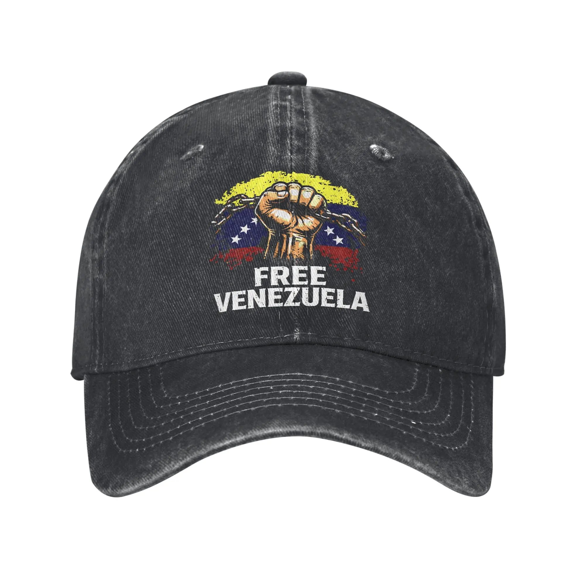 Men Women Venezuela Libre 2026 Free Venezuela  Print Hats Vintage Distressed Washed  Baseball Cap Adjustable