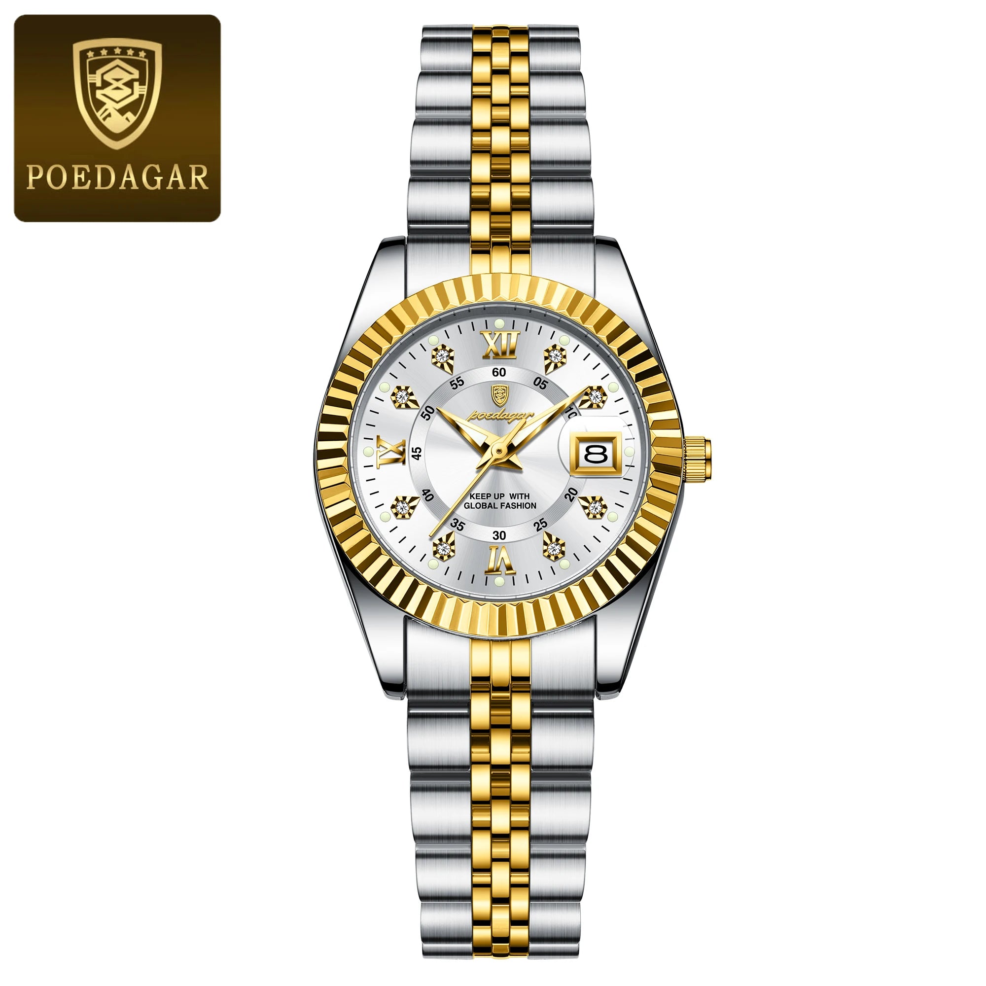 Women's Luxury Quartz Watch – Waterproof Luminous Stainless Steel Ladies Wristwatch