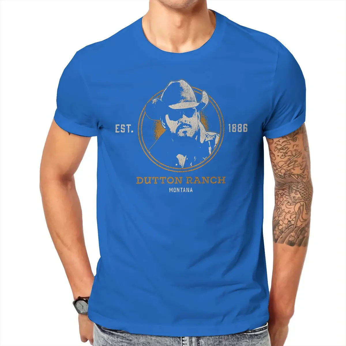 Yellowstone Dutton Ranch Montana Est 1886 Rip Wheeler Casual TShirt Yellowstones Dutton Ranch Creative Tops Casual T Shirt