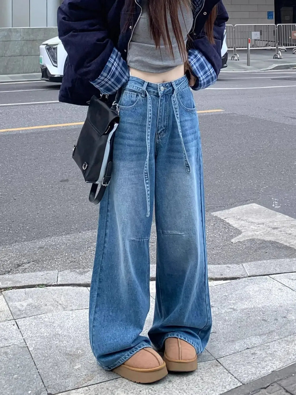 Women's Wide-Leg Jeans High-Waisted