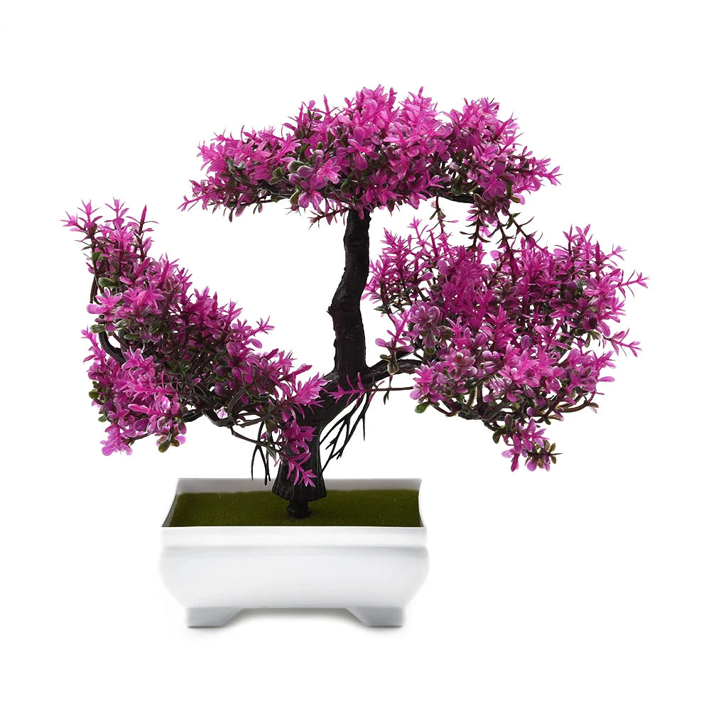 Artificial Plants Bonsai Small Tree Pot Fake Plant Flowers