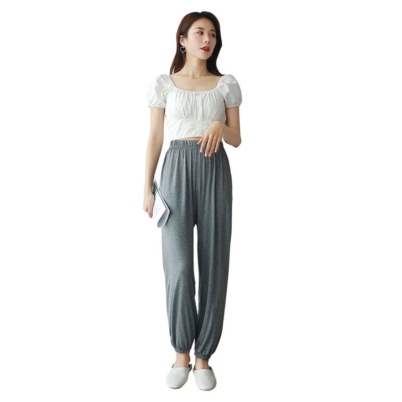 Women's Pajama Pants Autumn Modal Lounge Wear Home Pants for Women Sleepwear Home Pants Home Suit Fall Homewear Trouser
