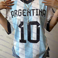 Argentina No.10 Print Football Jersey Women TShirt O-Neck Loose Mesh Short Sleeve Personaliz Fashion Casual Sport Women Clothing