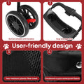 Pet Stroller For Small Medium Cats&Dogs 3 Wheels Foldable with Breathable Mesh Canopy Pet Travel Carrier Suitable Outdoor Travel
