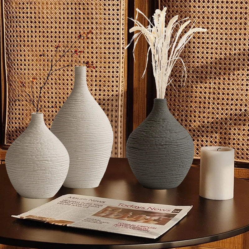White Ceramic Vase Decoration for Home