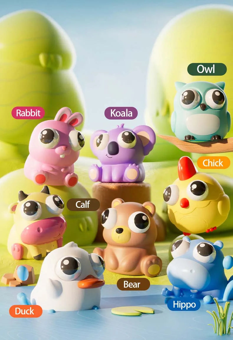 Eye-Popping Squeeze Toy Stress Relief Squishy Fidget Sensory Bouncing Toys Squeezable Staring Eyeball Fruit Animals Kid Gift