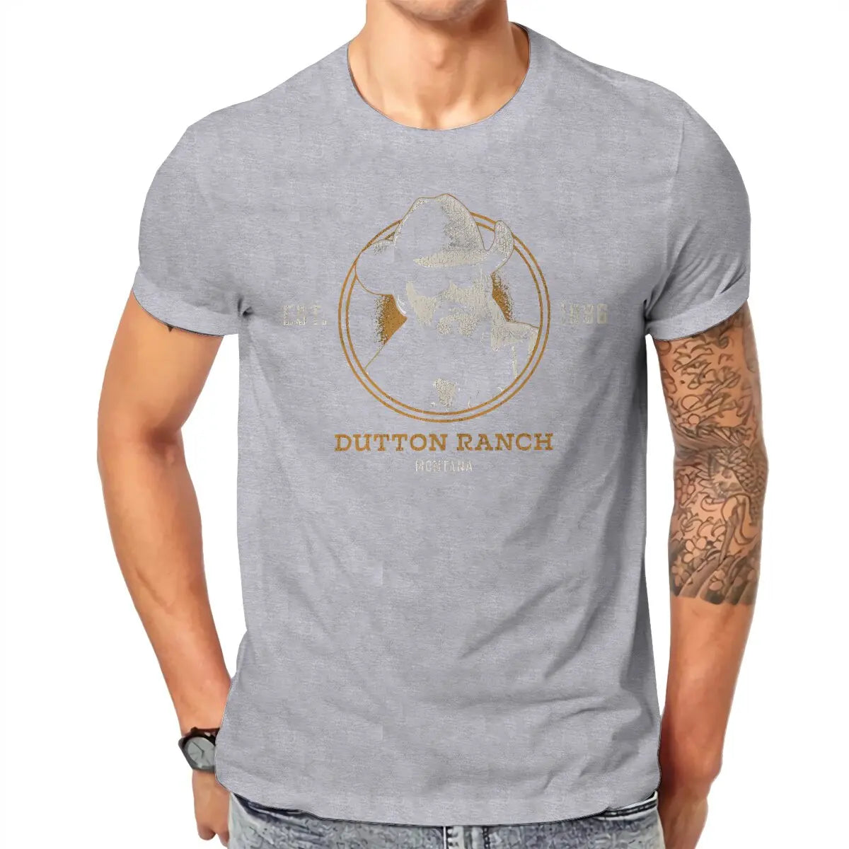 Yellowstone Dutton Ranch Montana Est 1886 Rip Wheeler Casual TShirt Yellowstones Dutton Ranch Creative Tops Casual T Shirt