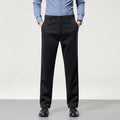 Men's Big Tall Classic Dress Pants High Elasticity Wrinkle Resistant Elegant Casual Straight Leg Business Daily Trousers
