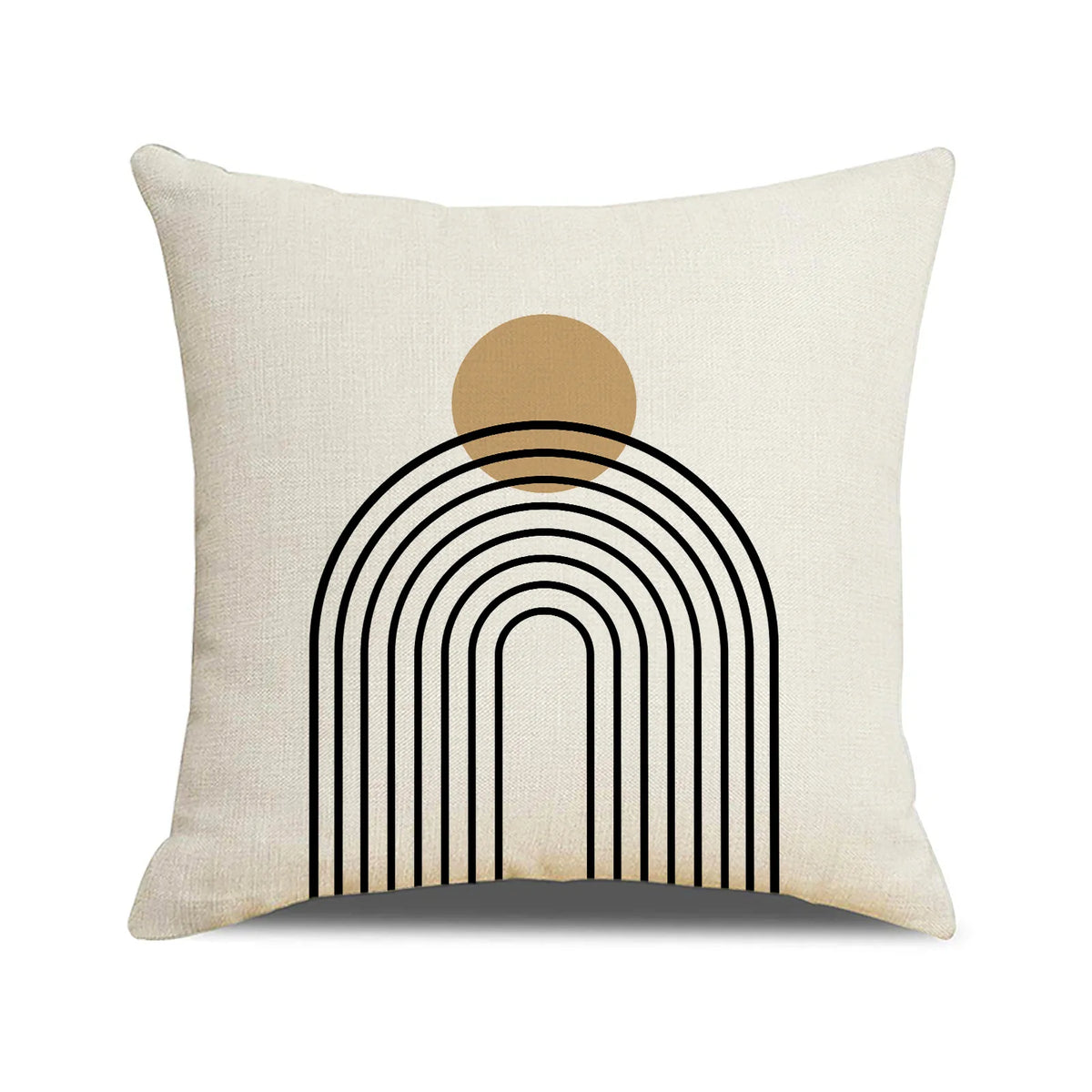 BOHO Style Printing Pillow Cover Indoor Bay Window Decoration Square Geometric Cushion Linen Abstract Simple Sofa Pillow