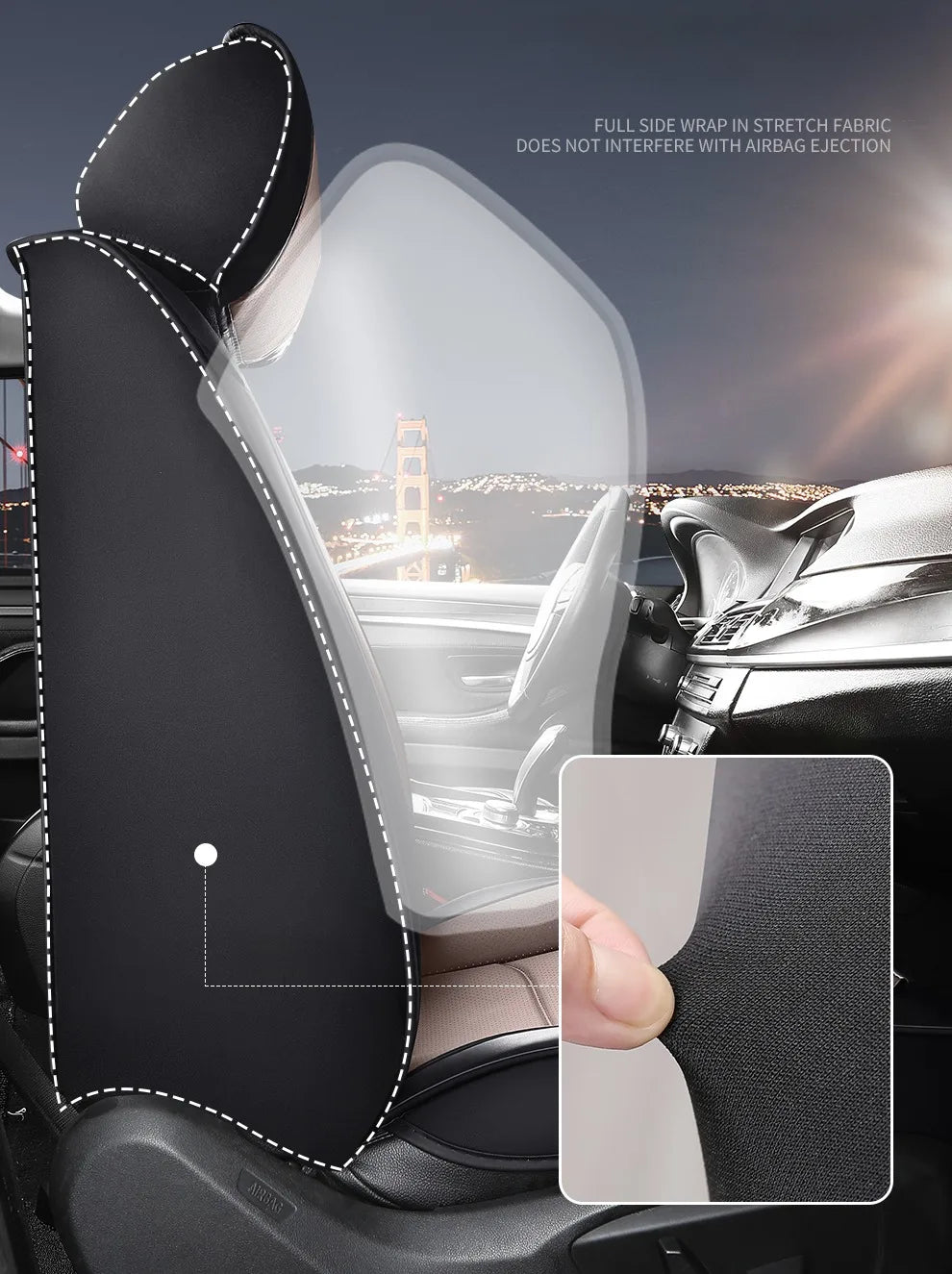 Car Seat Cover Premium Waterproof Faux Leather Cushion Universal Accessories Fit SUV Truck Sedan Automotive Vehicle
