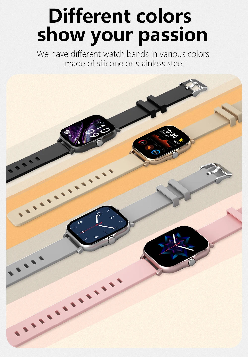 Smart Watch For Men Women Kids Message Remind Music Control Sport Step Calories D13 Smartwatch Alarm Clock 116Plus