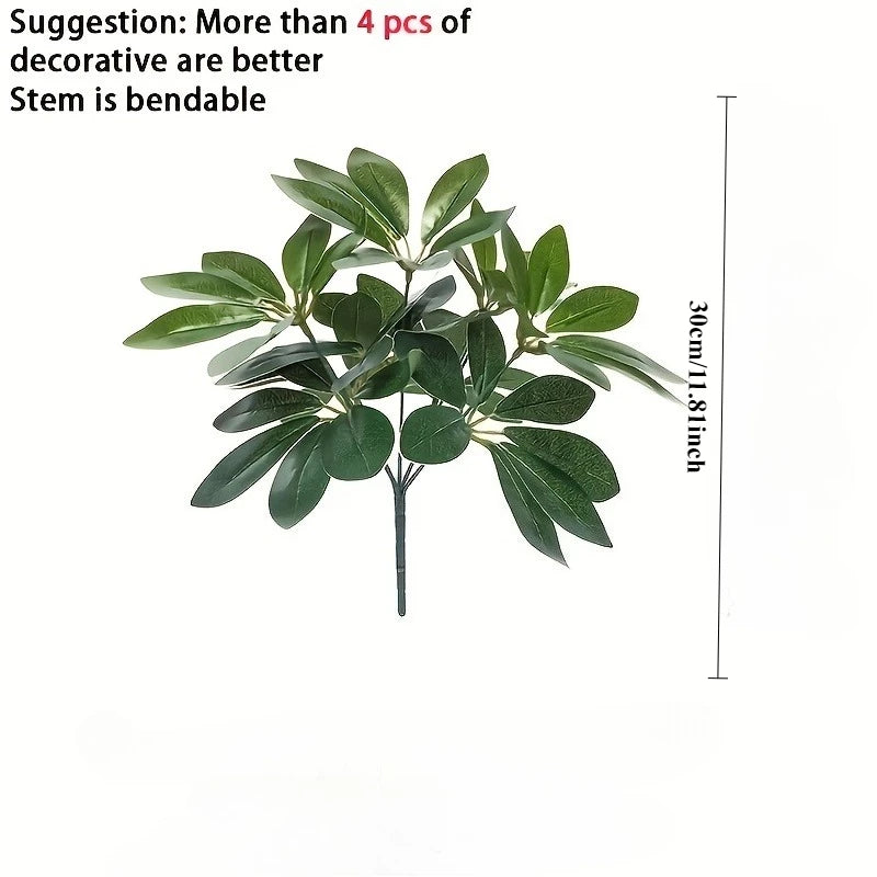 Artificial Plant | Fake Leaves with Stem, Ideal for Living Room