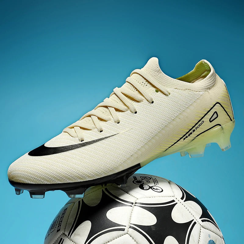 New Men Outdoor Football Boots Soccer Shoes Cleats Match Training TF/FG Grass Ankle Long Spikes Sport Hot-selling High-quality