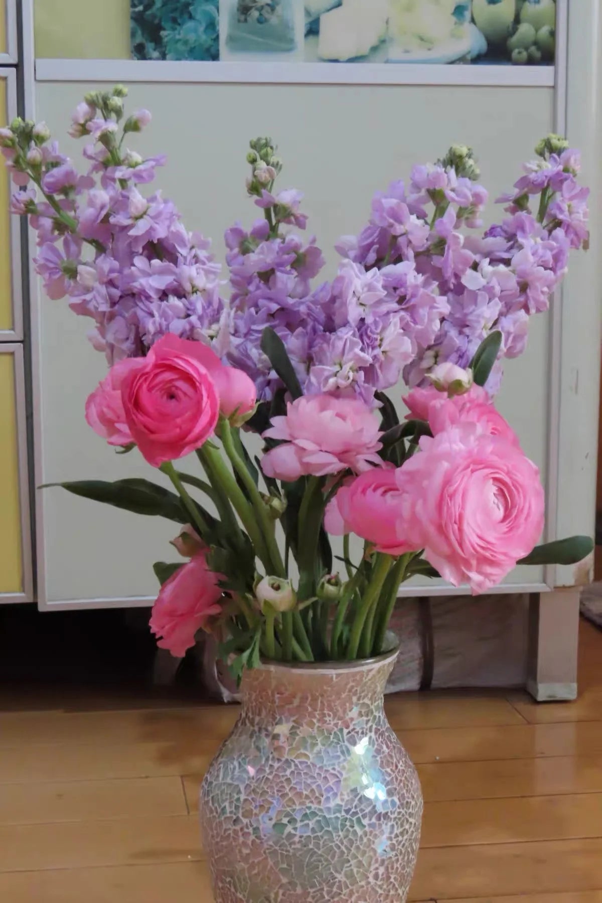 Bohemian Mosaic Glass Vases